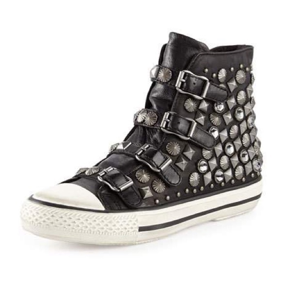 Ash Shoes - Ash Victim Leather Studded High-Top Sneakers